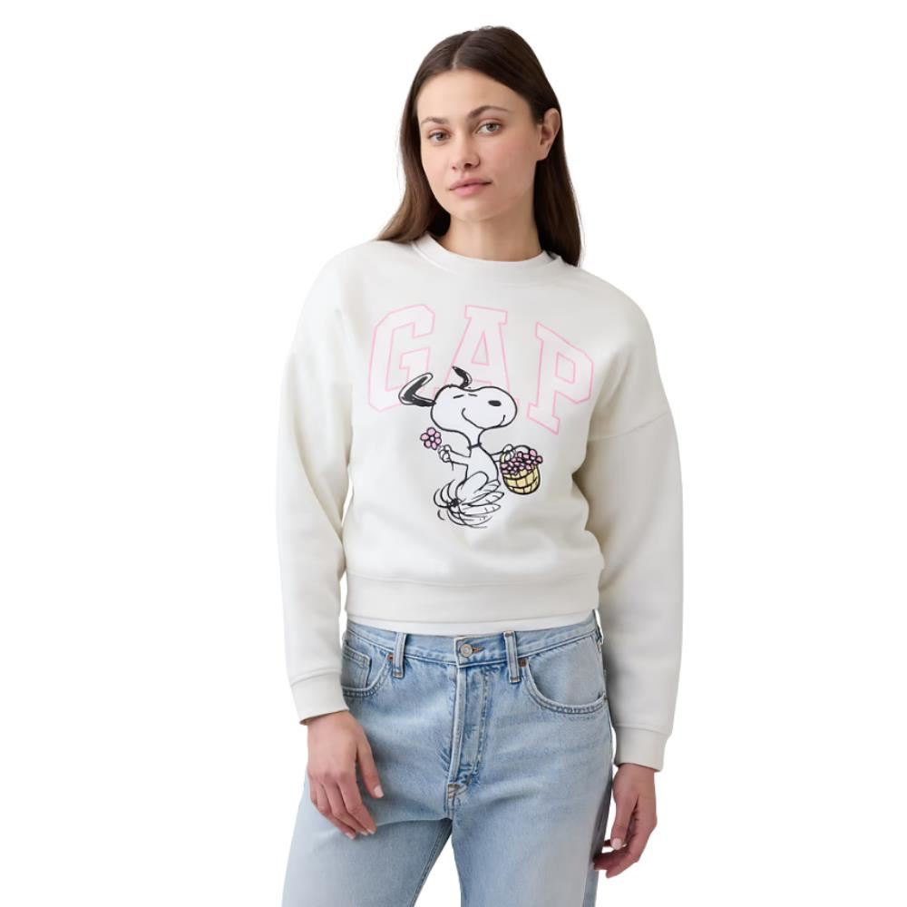 POLERA GAP LOGO WEDGE SNOOPY FLOWERS T-M